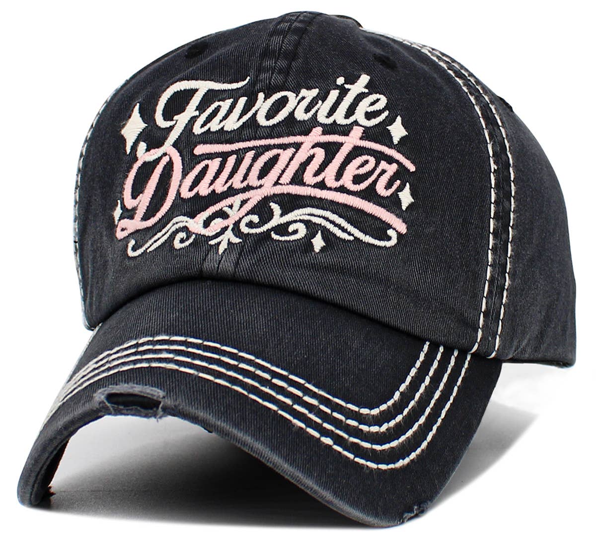 Favorite Daughter Vintage Ballcap: NAT-PNK