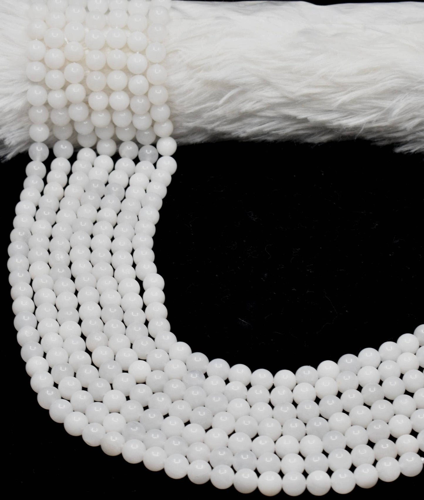 Crystal Jewelry | White Rainbow Moonstone | Gemstone Beads: 4mm