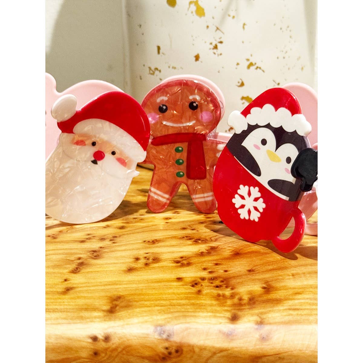 Premium Quality Christmas Theme Hair Claw Clip: MIX COLOR / ONE(12)