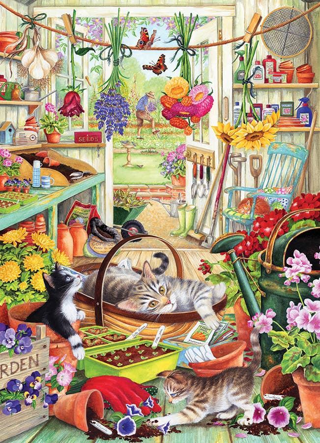Potting Shed Cats 500pc puzzle