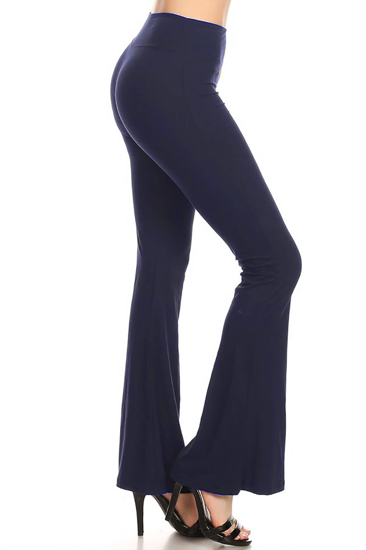 Buttery Soft High Waist Solid Palazzo Pants: Heather Charcoal / XL