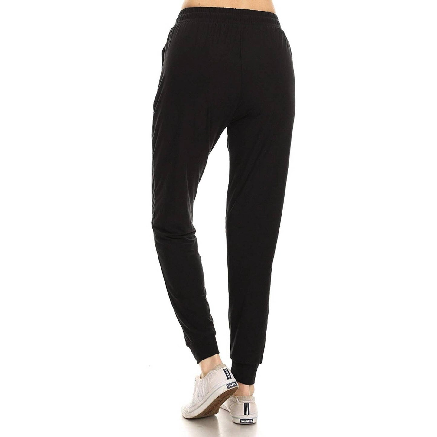 Buttery Soft Solid Joggers with Drawstring: Burgundy / S