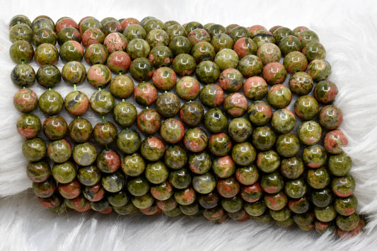 Crystal Jewelry Beads | Unakite | Healing Gemstone Beads: 4mm
