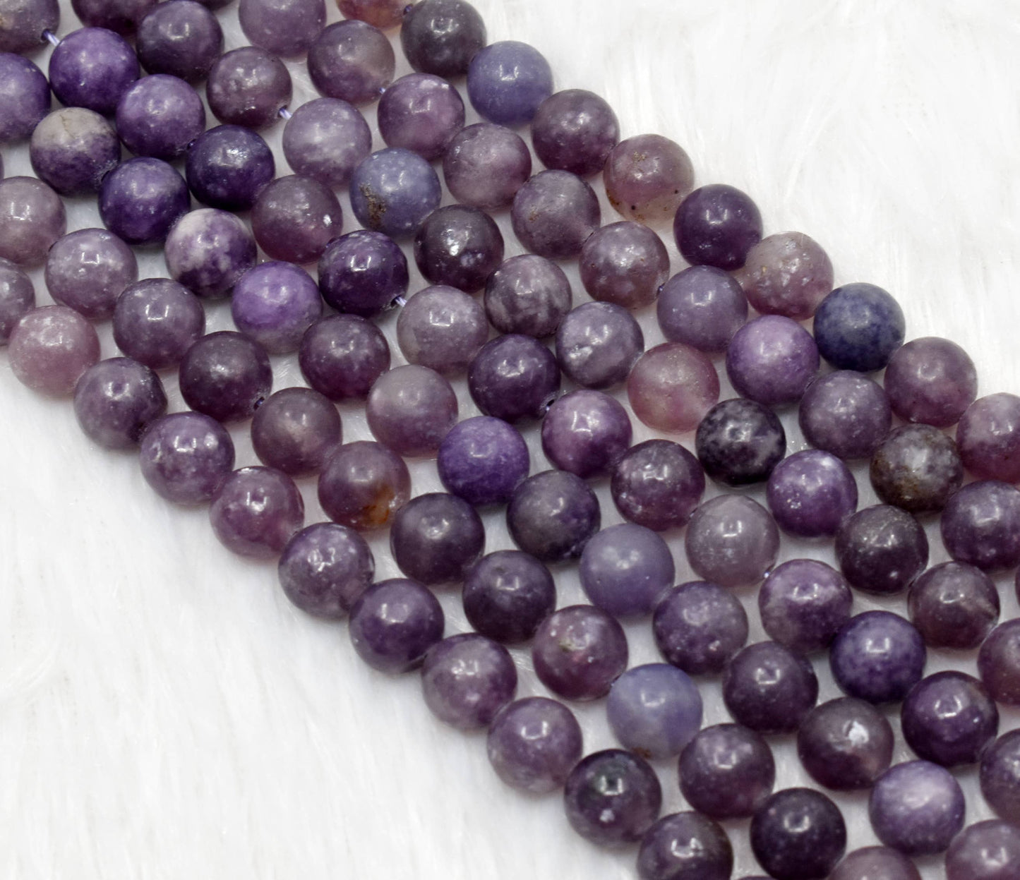 Crystal Jewelry Beads | Lepidolite | Healing Gemstone Beads: 6mm