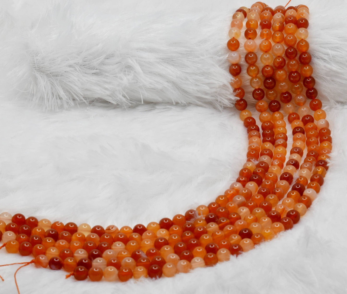Crystal Jewelry Beads | Carnelian | Gemstone Beads: 4mm