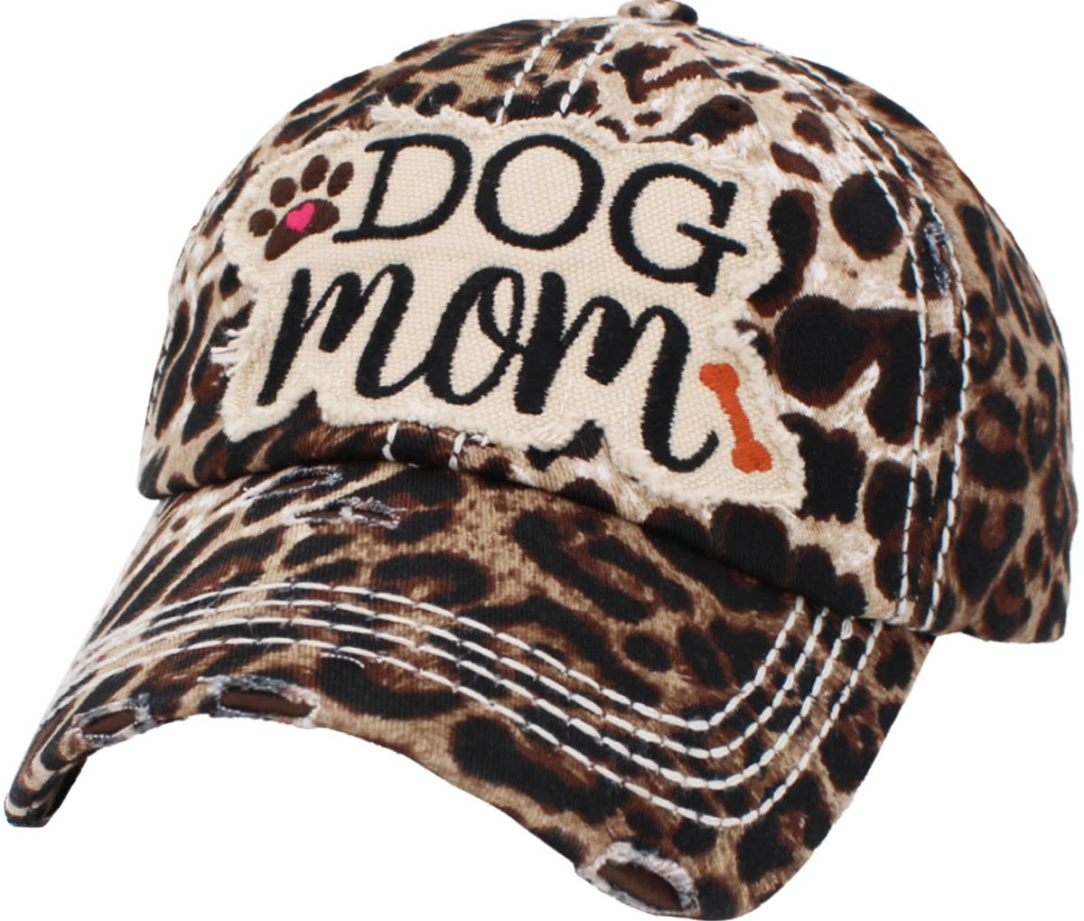 DOG MOM WASHED VINTAGE BALLCAP: DBL