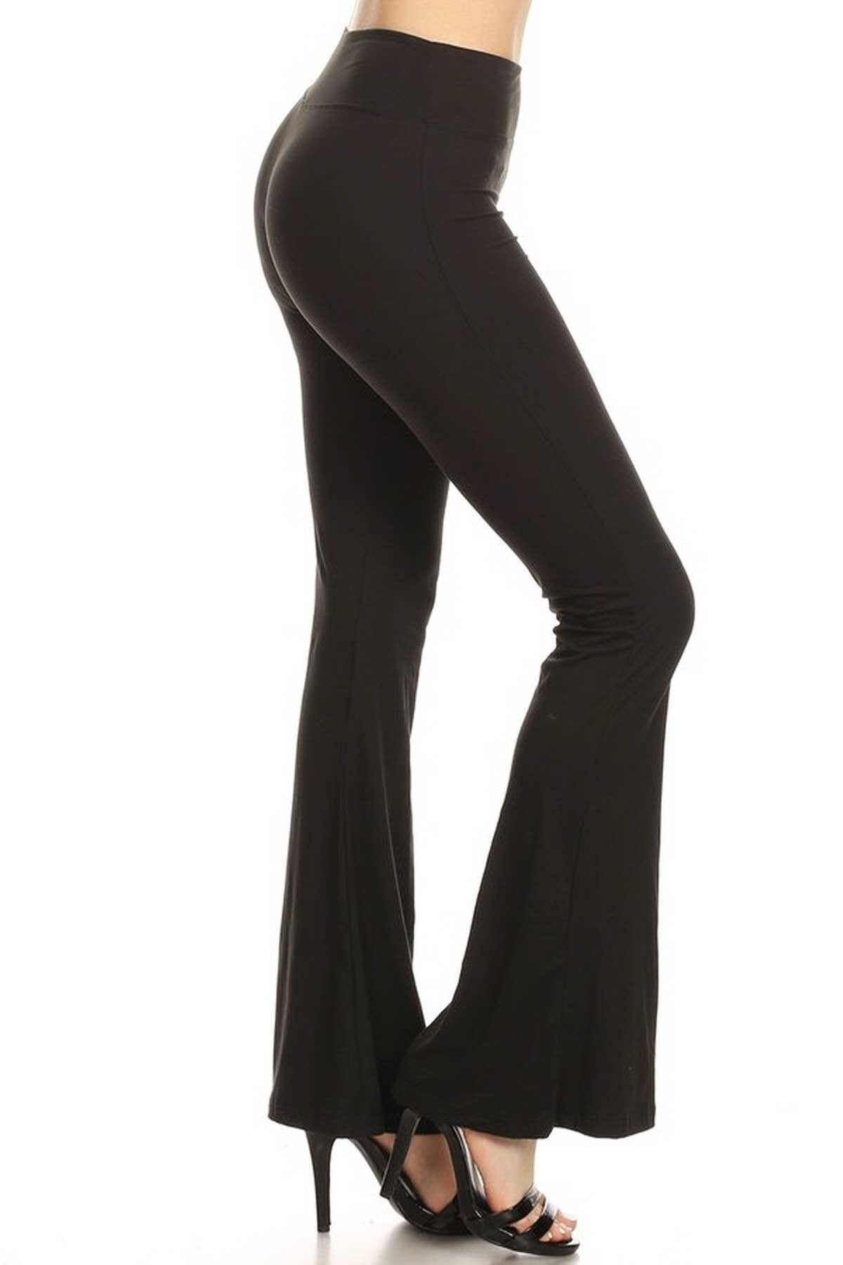 Buttery Soft High Waist Solid Palazzo Pants: Heather Charcoal / S