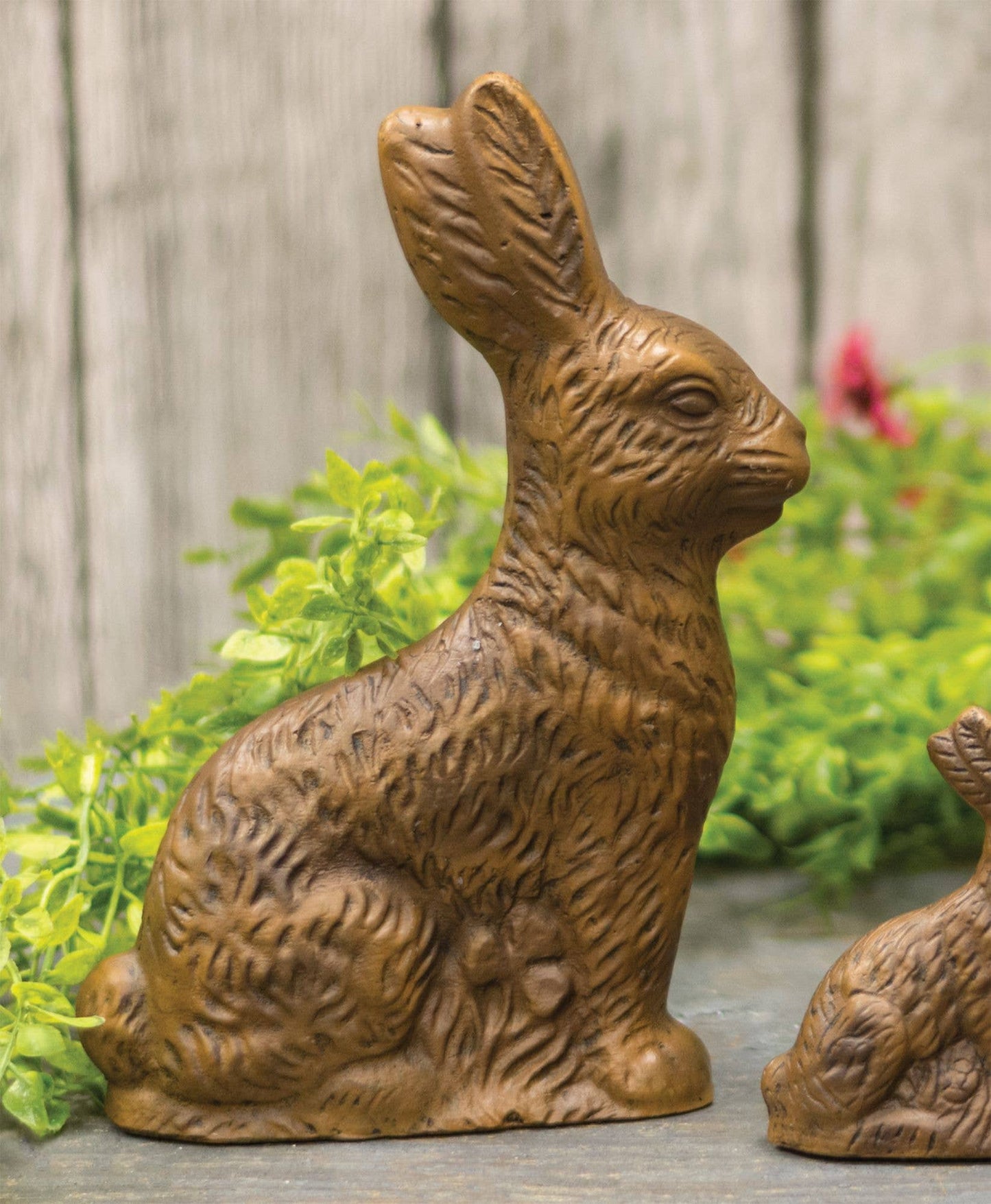 Resin Brown Bunny Figurine, 8 inch