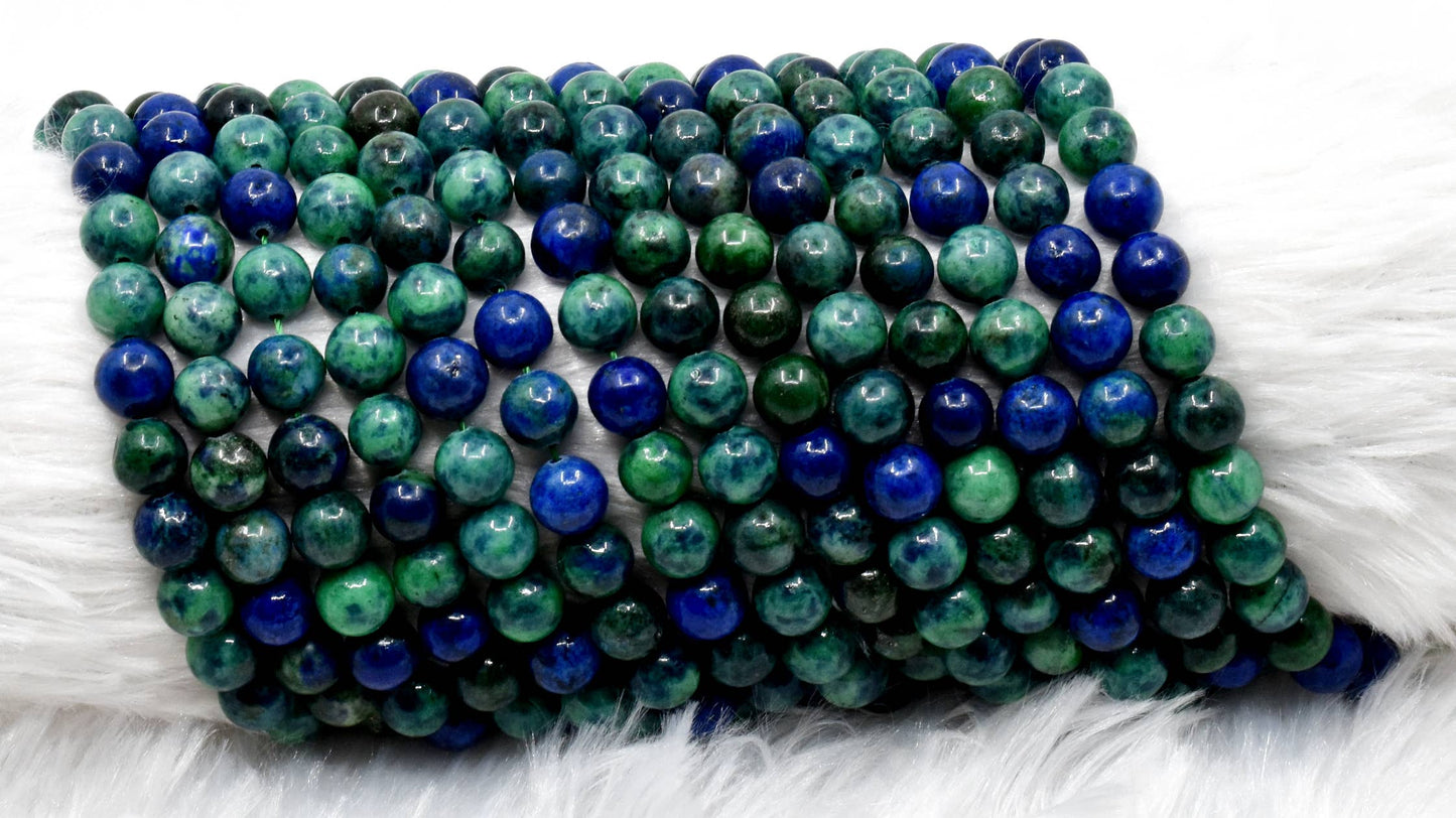 Crystal Jewelry Beads | Azurite Malachite | Gemstone Beads: 4mm
