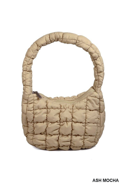 Puffer Quilted Mini Bag: ASH MOCHA / 1 (ONE SIZE)