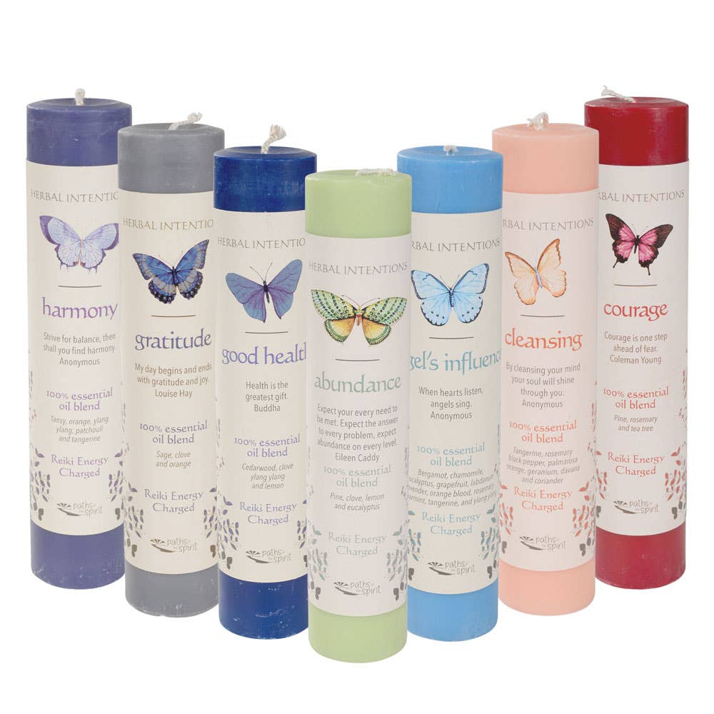 7" Herbal Intention Candles: GOOD HEALTH