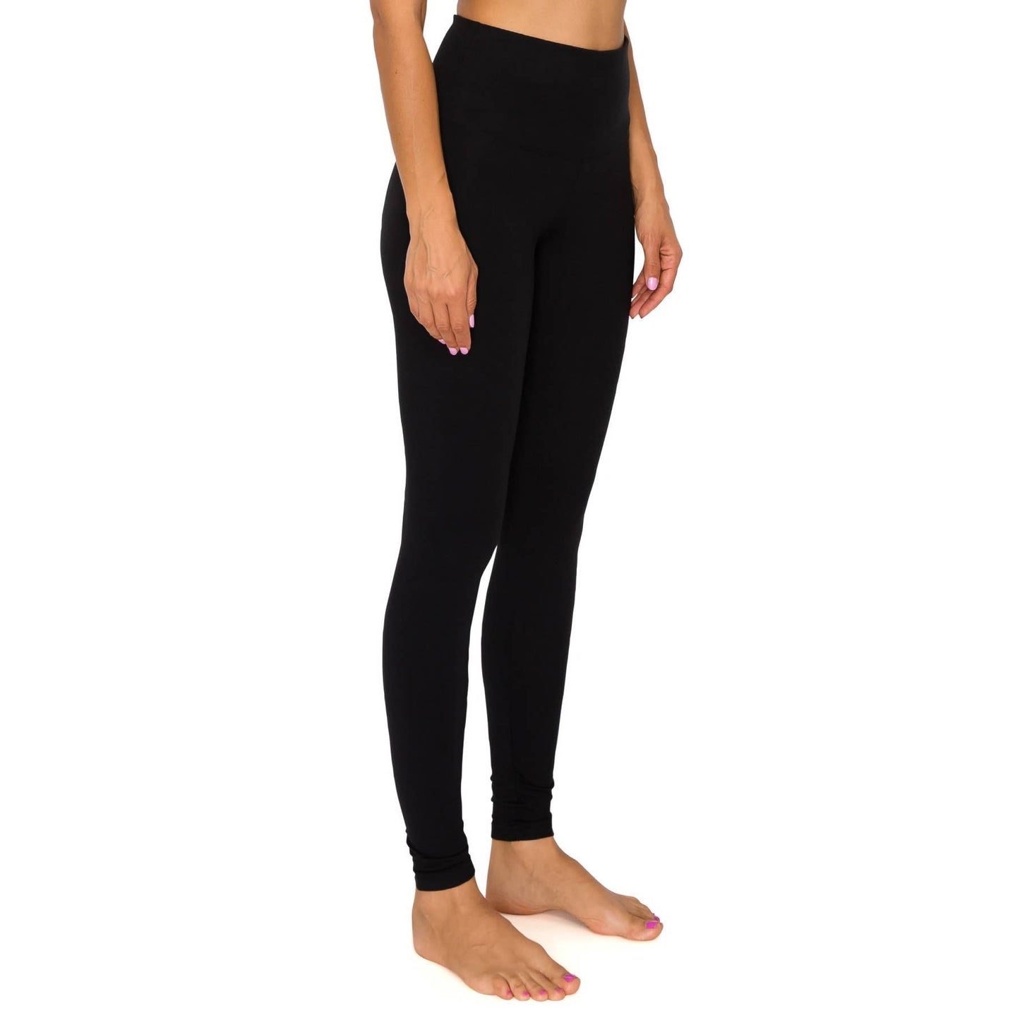 5" Yoga Band Premium Solid Activewear Leggings: Ink Blue / M
