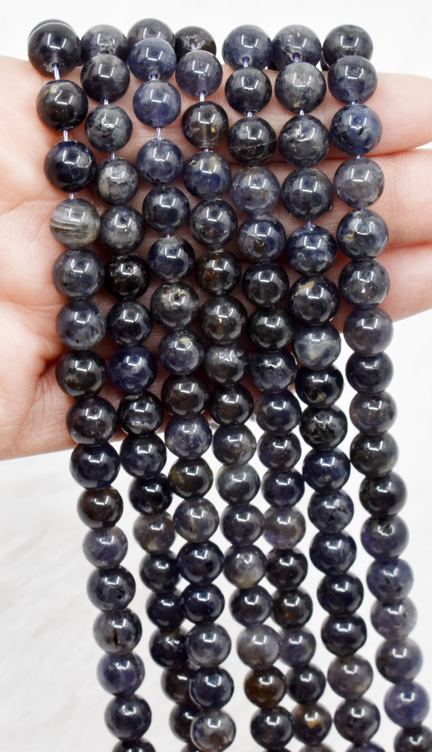 Crystal Jewelry Beads | Iolite | Healing Gemstone Beads: 6mm