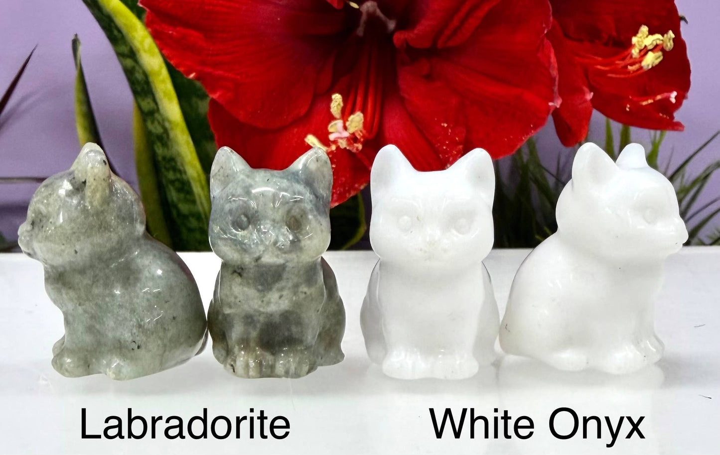 1.5” Natural Crystal Cat Healing Energy