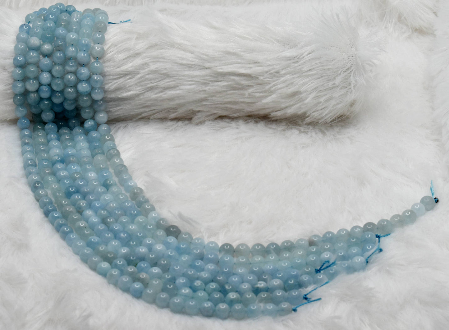 Crystal Jewelry Beads | Aquamarine | Gemstone Healing Beads: 6mm