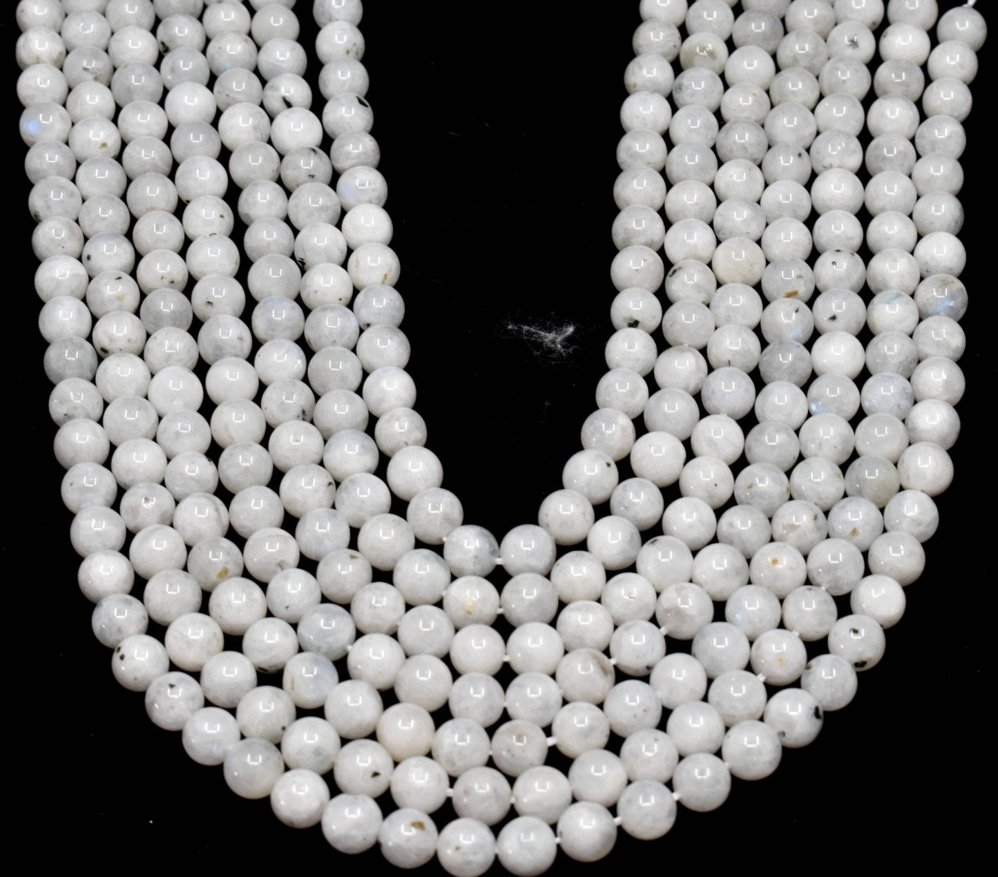 Crystal Jewelry | White Rainbow Moonstone | Gemstone Beads: 4mm