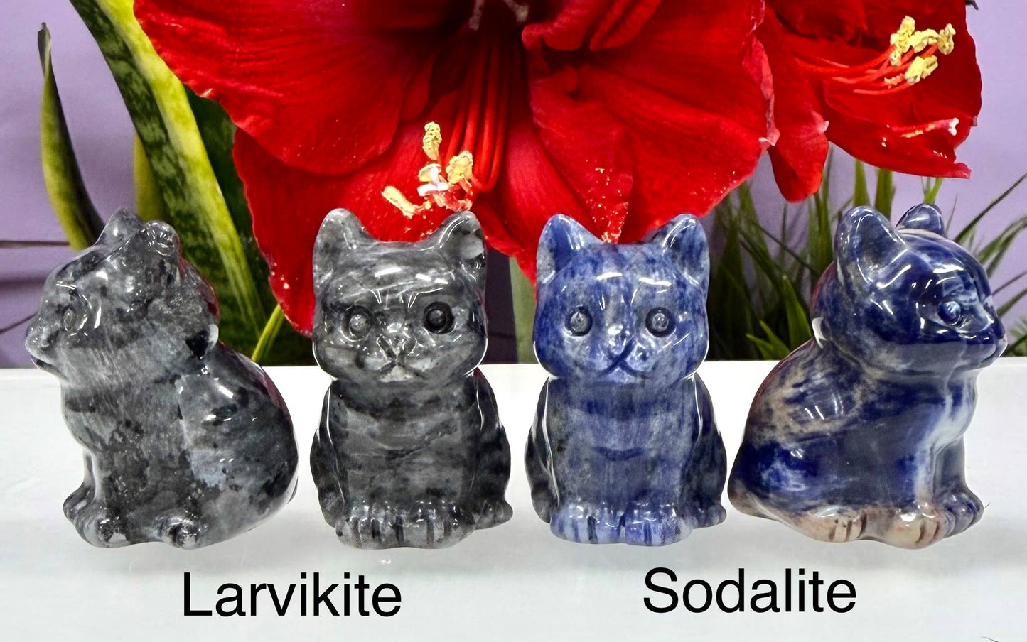 1.5” Natural Crystal Cat Healing Energy