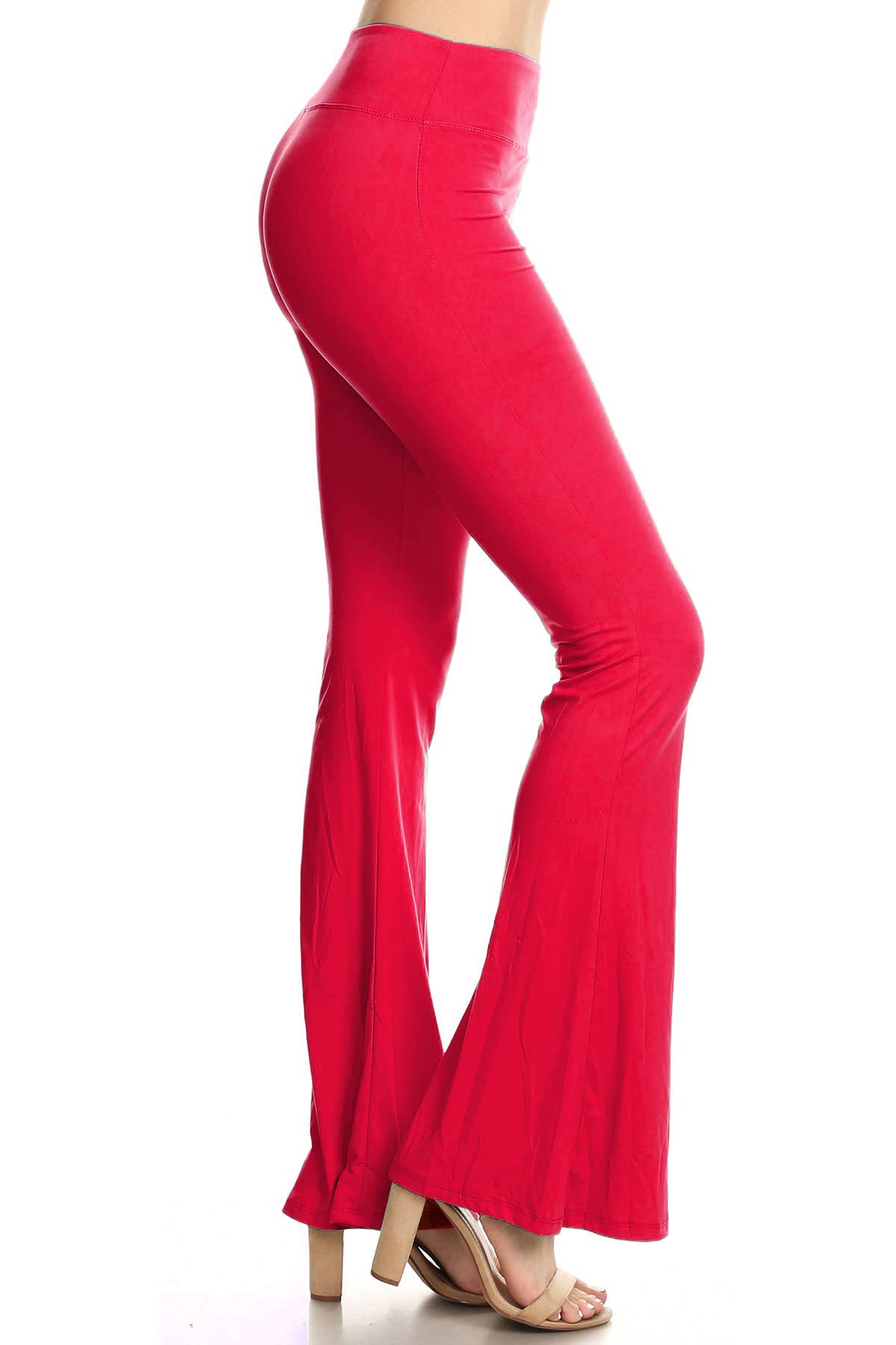 Buttery Soft High Waist Solid Palazzo Pants: Heather Charcoal / S