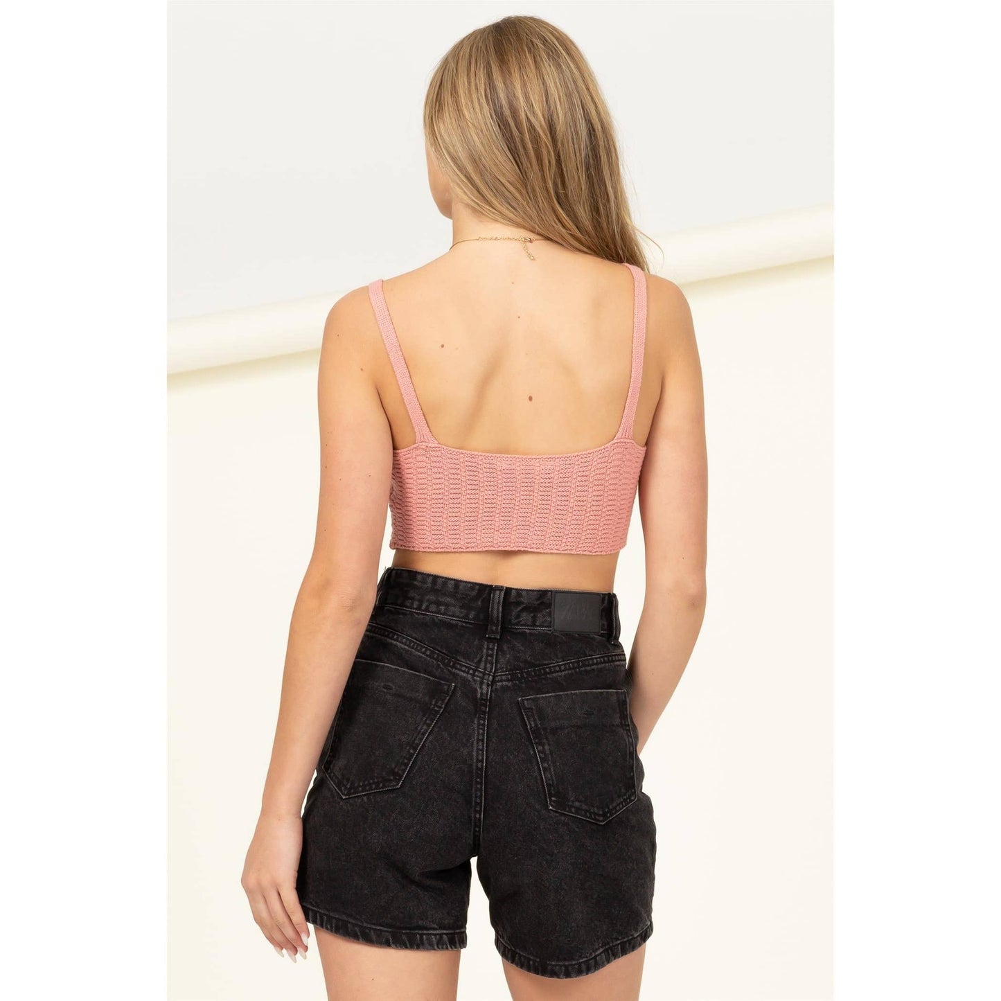 Crochet Knit Bralette: BUTTER