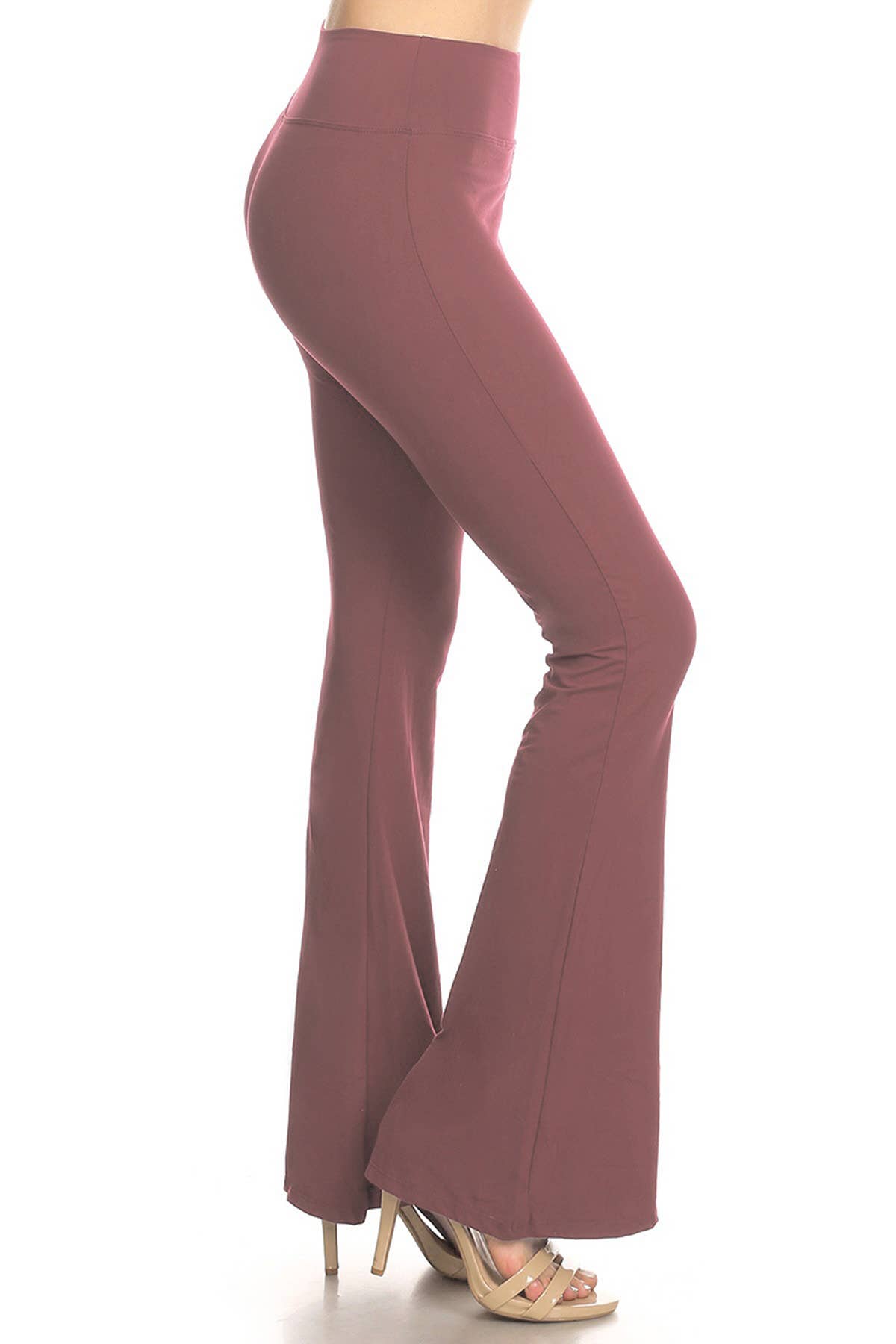 Buttery Soft High Waist Solid Palazzo Pants: Heather Charcoal / S