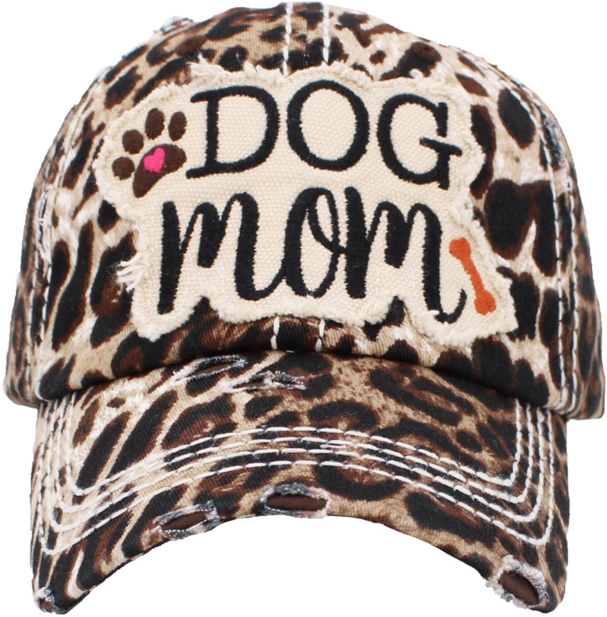 DOG MOM WASHED VINTAGE BALLCAP: ROSE