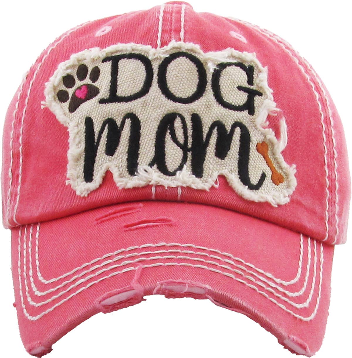 DOG MOM WASHED VINTAGE BALLCAP: DBL