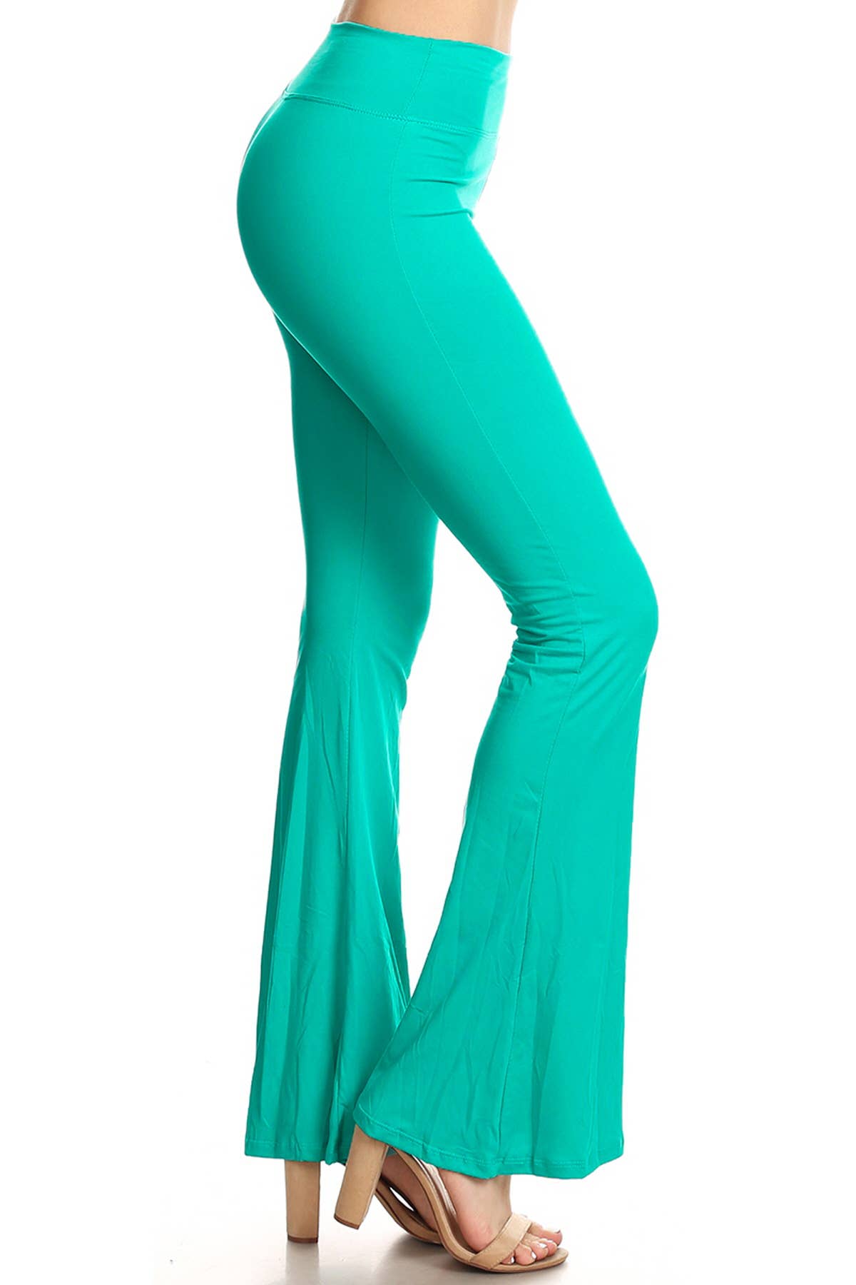 Buttery Soft High Waist Solid Palazzo Pants: Heather Charcoal / S