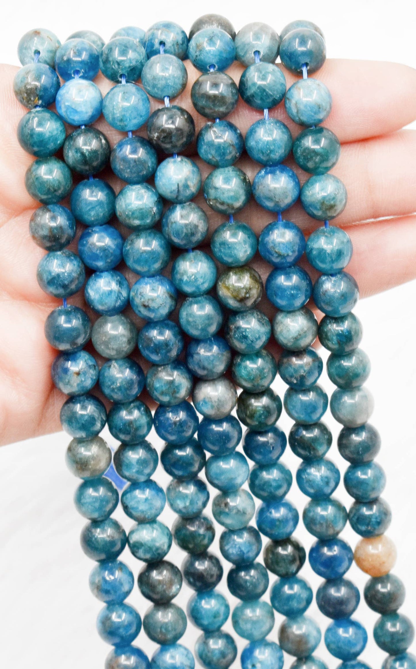 Crystal Jewelry Beads | Apatite | Gemstone Healing Beads: 4mm