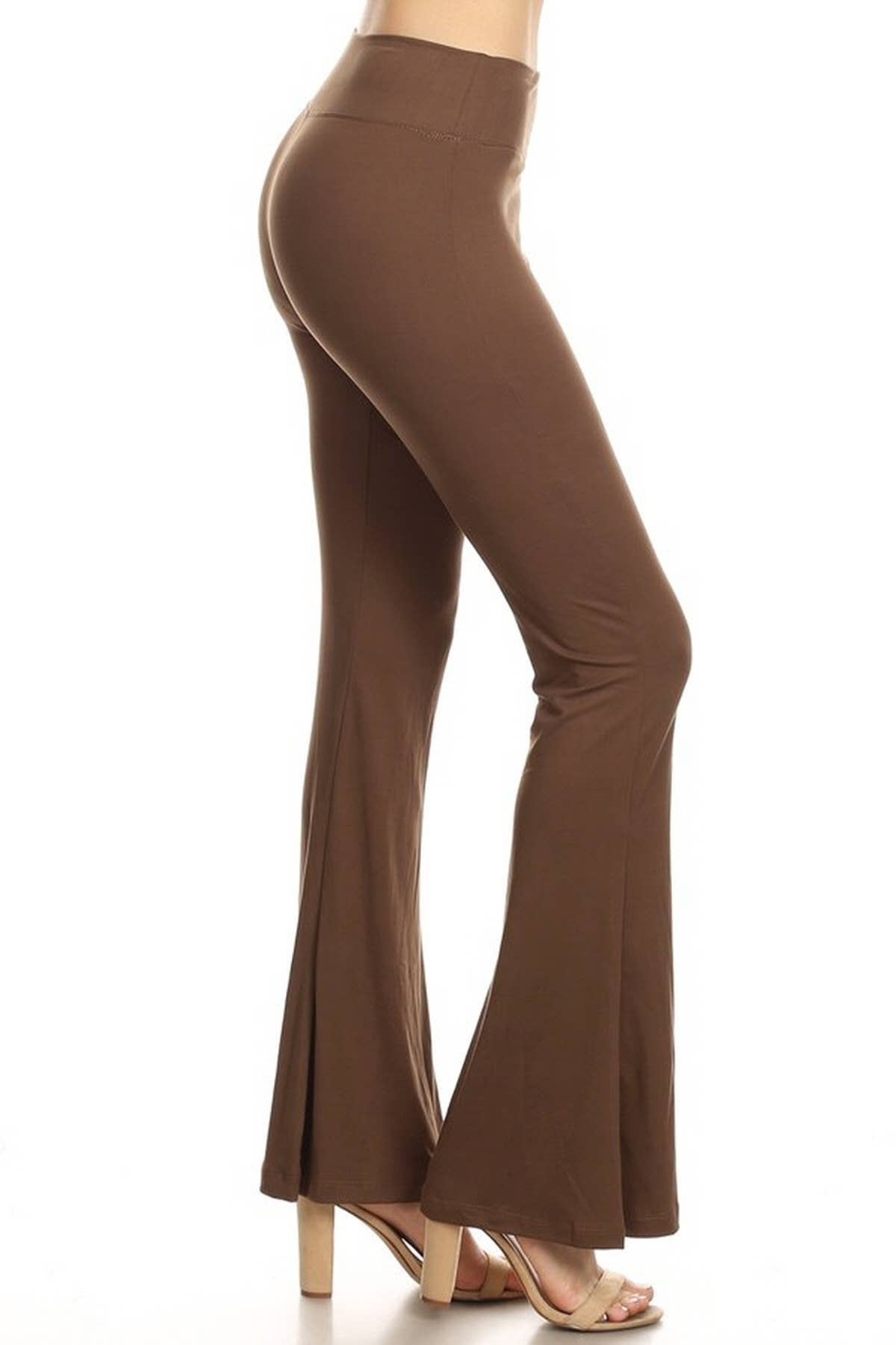 Buttery Soft High Waist Solid Palazzo Pants: Heather Charcoal / M