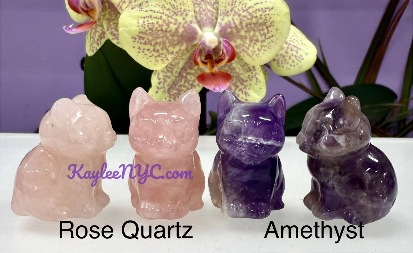 1.5” Natural Crystal Cat Healing Energy