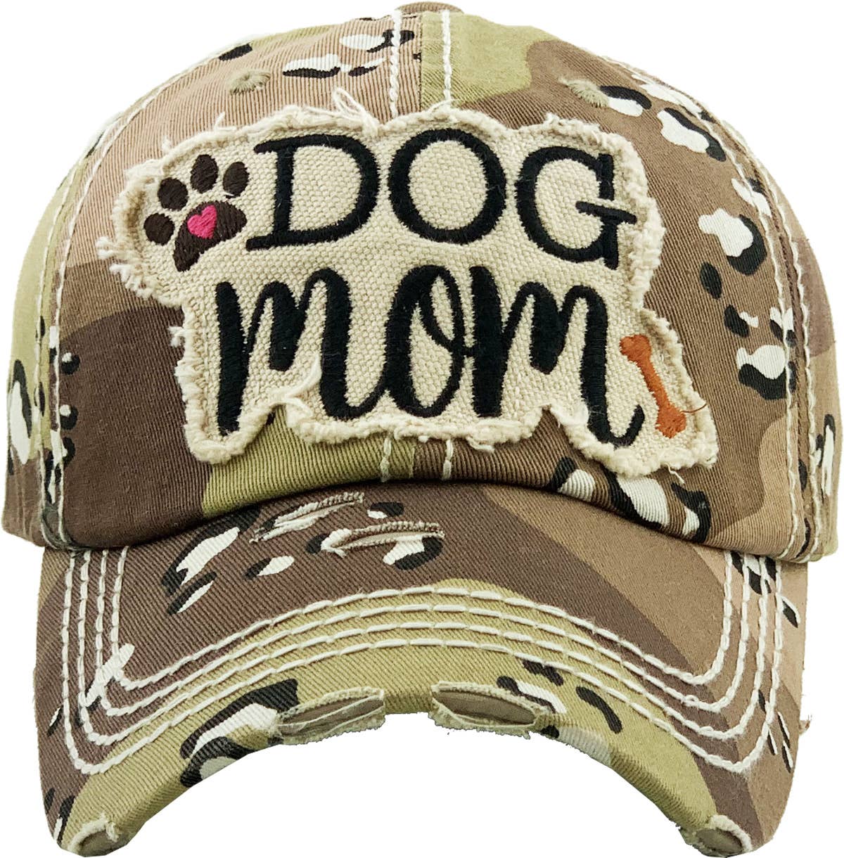 DOG MOM WASHED VINTAGE BALLCAP: DBL
