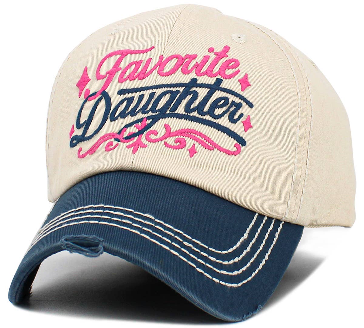 Favorite Daughter Vintage Ballcap: NAT-PNK