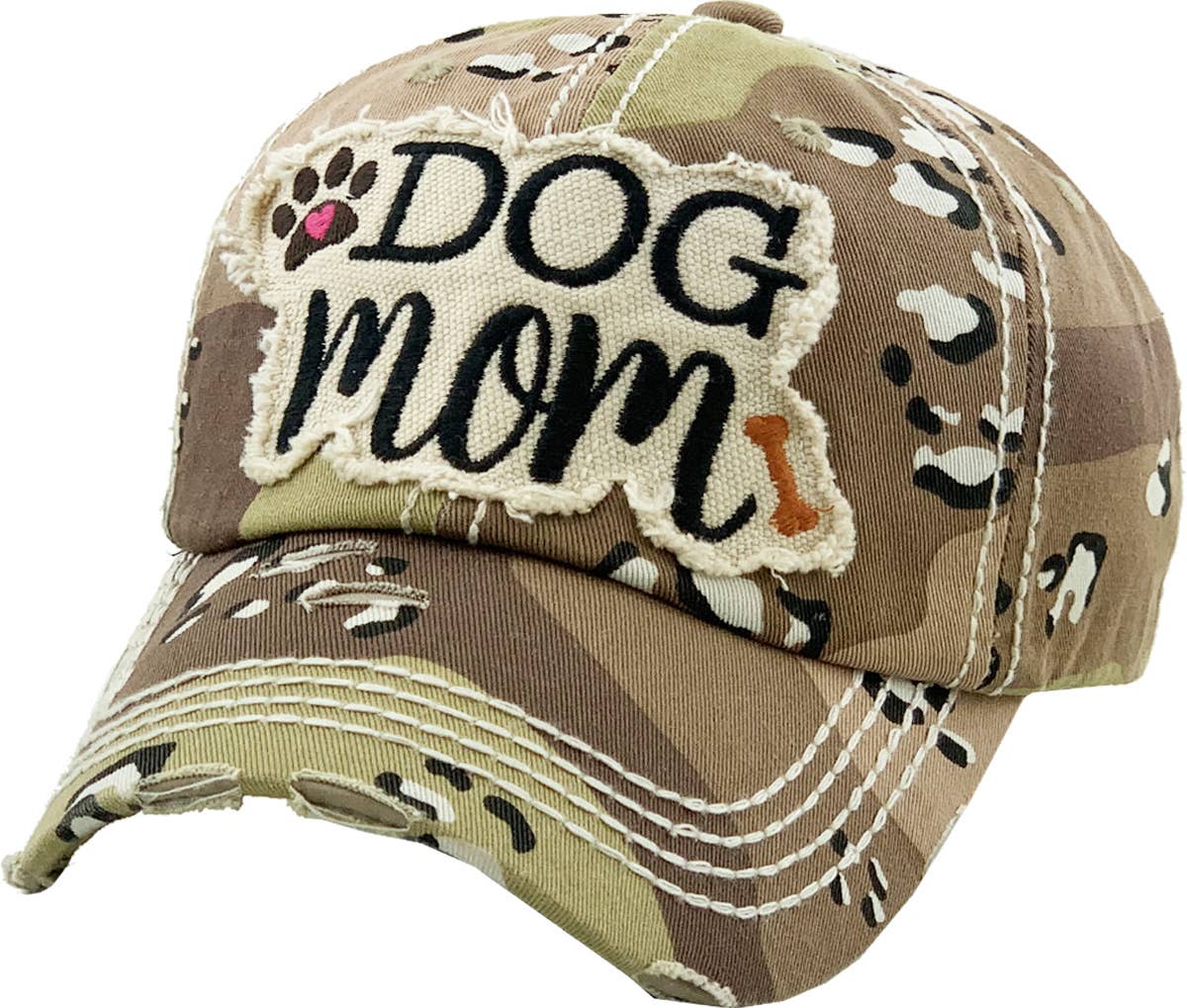DOG MOM WASHED VINTAGE BALLCAP: DBL