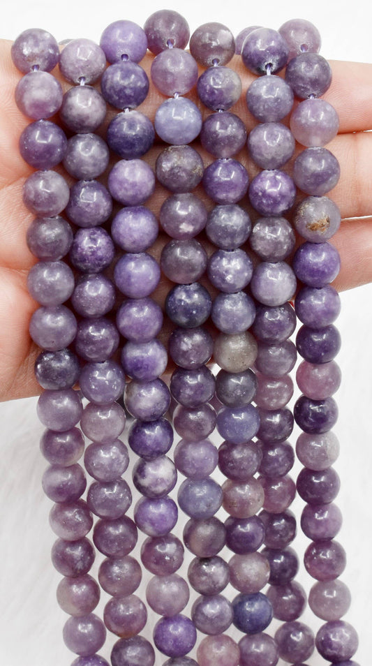Crystal Jewelry Beads | Lepidolite | Healing Gemstone Beads: 6mm