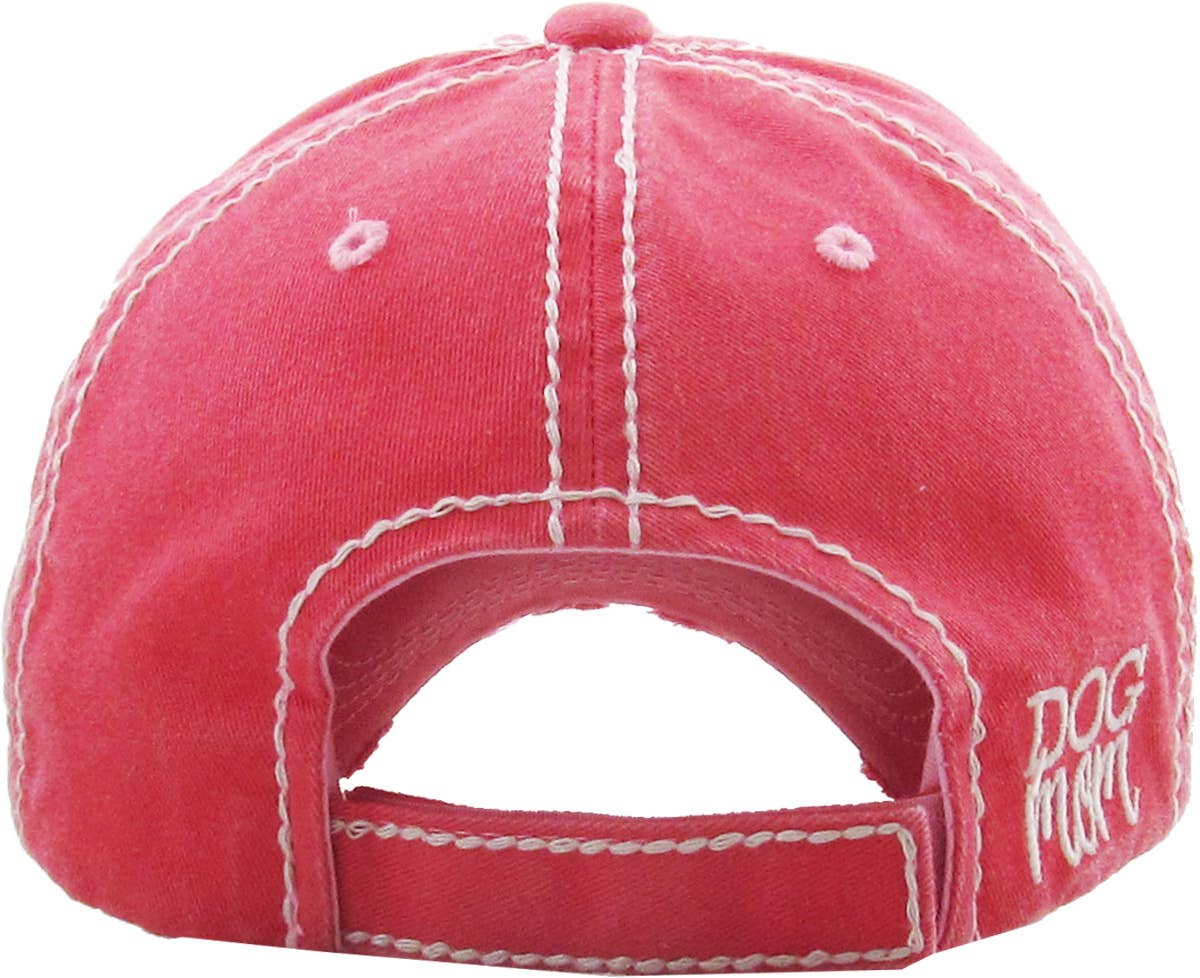 DOG MOM WASHED VINTAGE BALLCAP: DBL