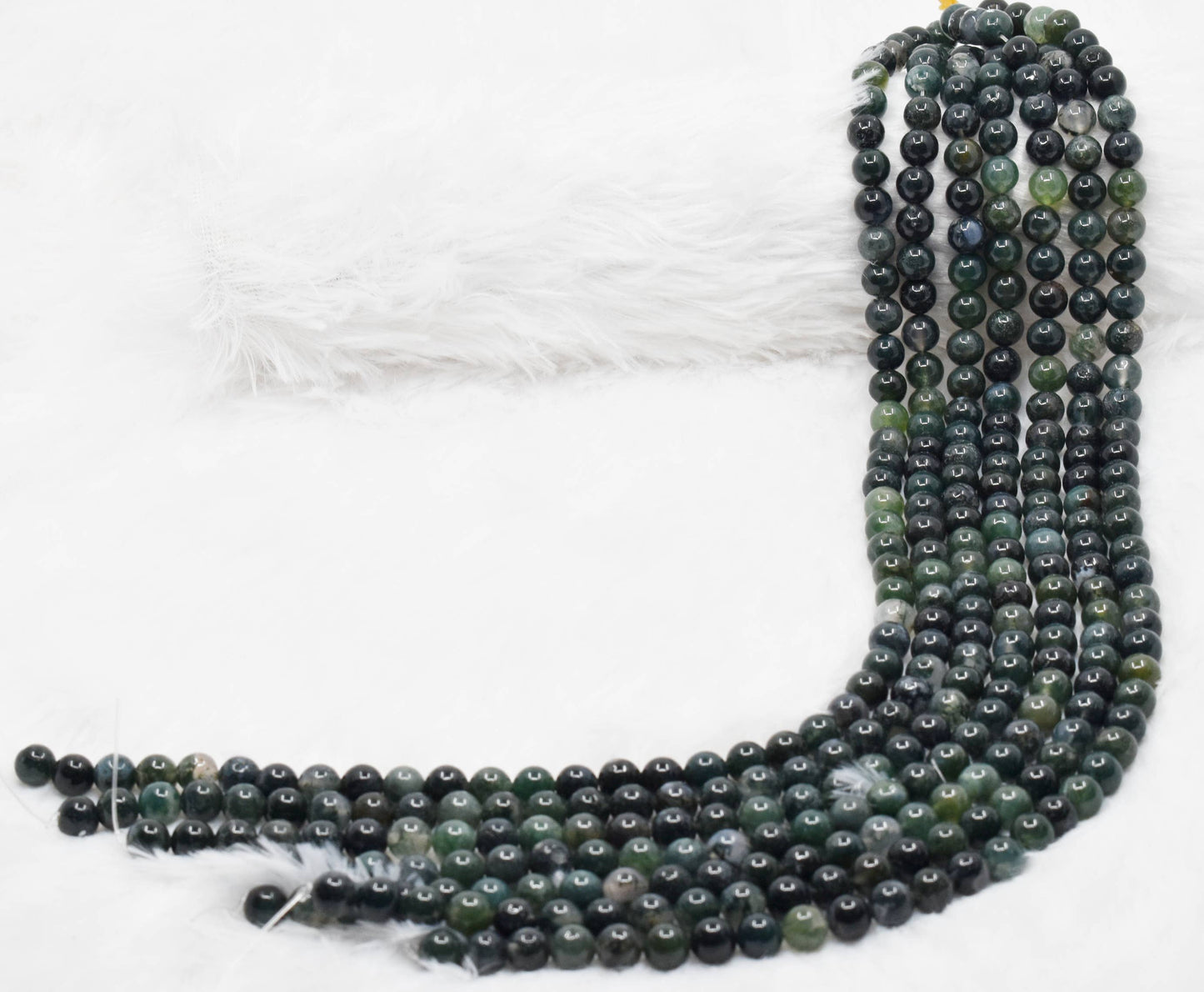Crystal Jewelry Beads | Moss Agate | Healing Gemstone Beads: 4mm