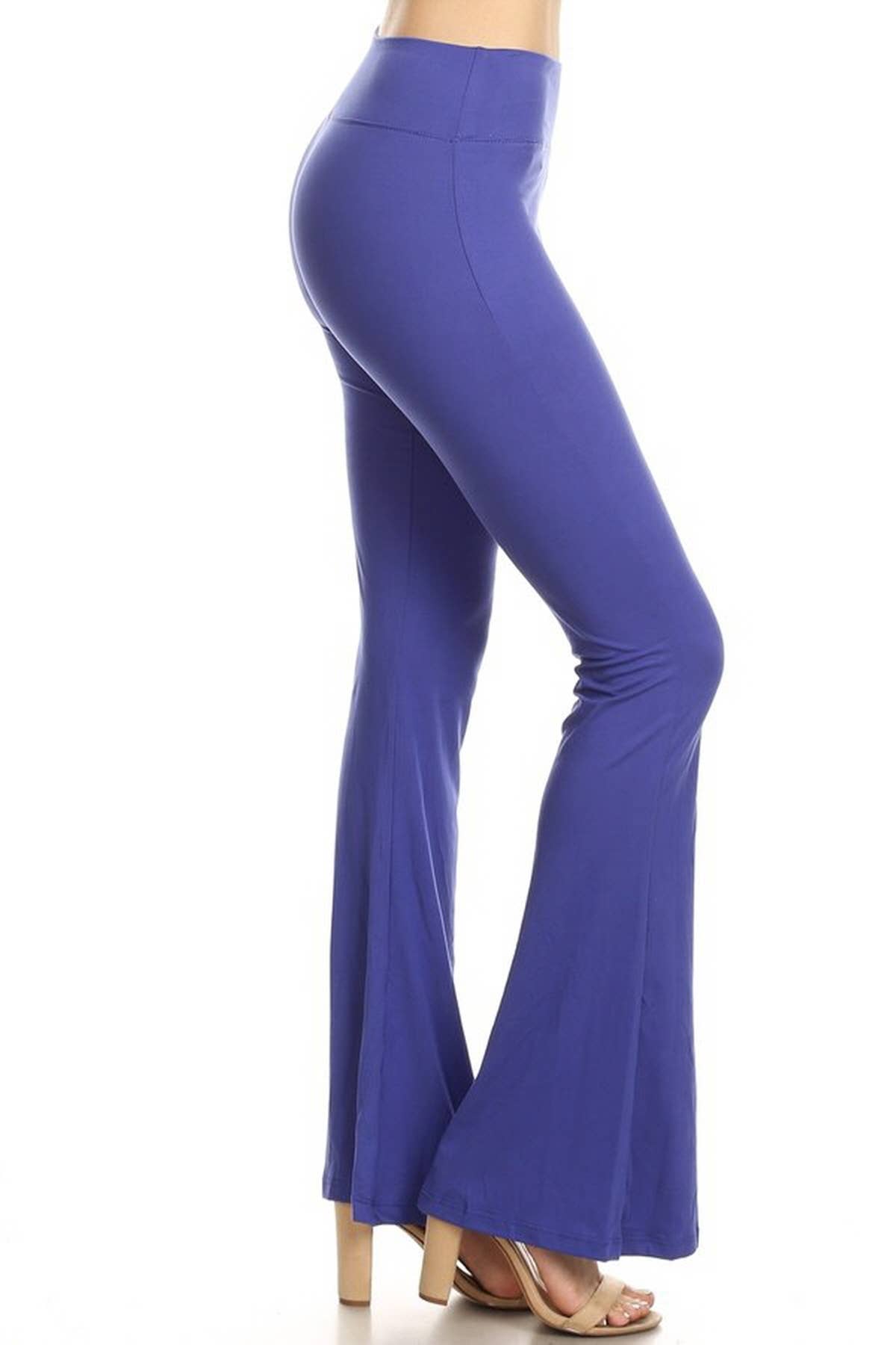 Buttery Soft High Waist Solid Palazzo Pants: Heather Charcoal / XL