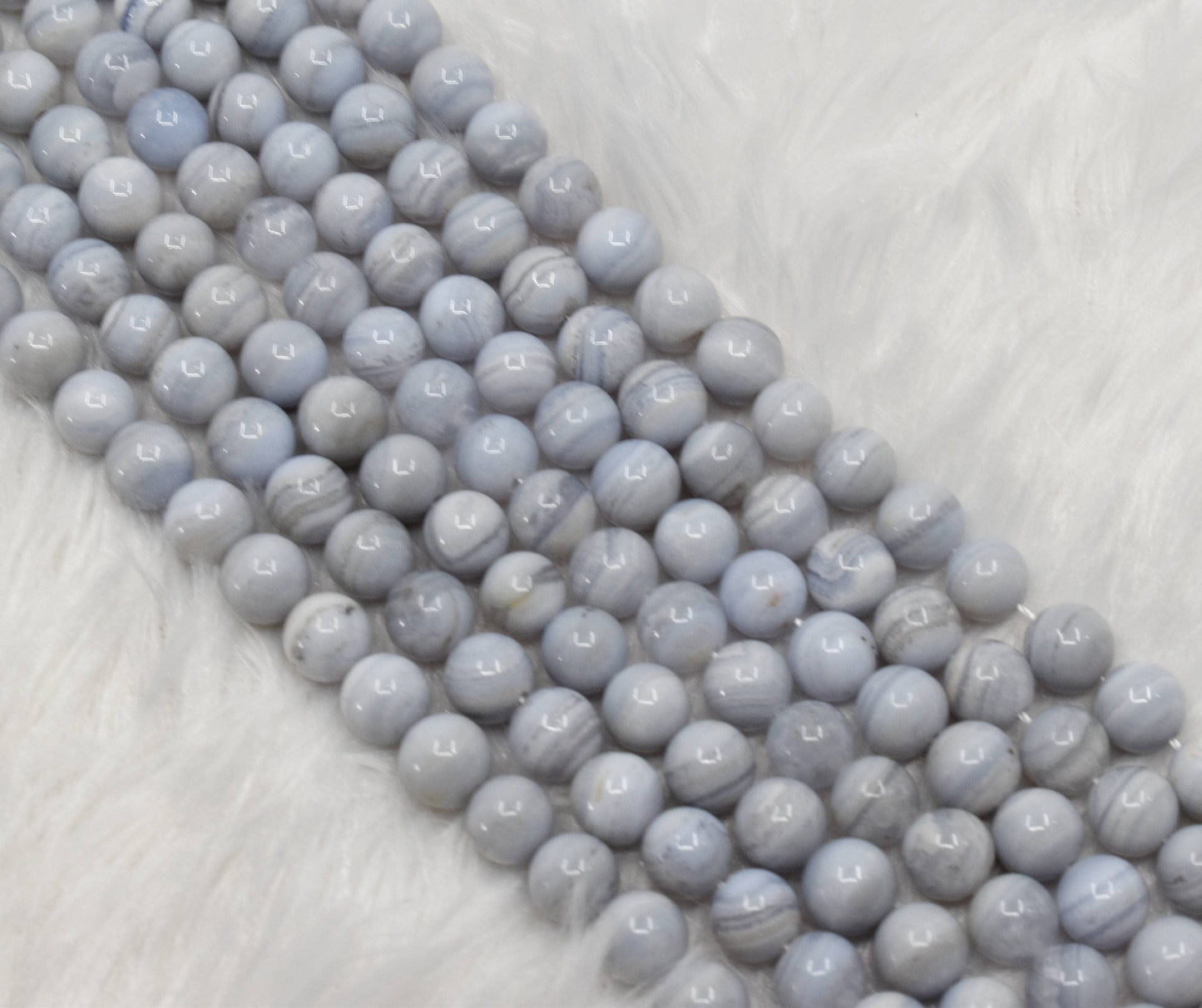 Crystal Jewelry Beads | Blue Lace Agate | Gemstone Beads: 6mm