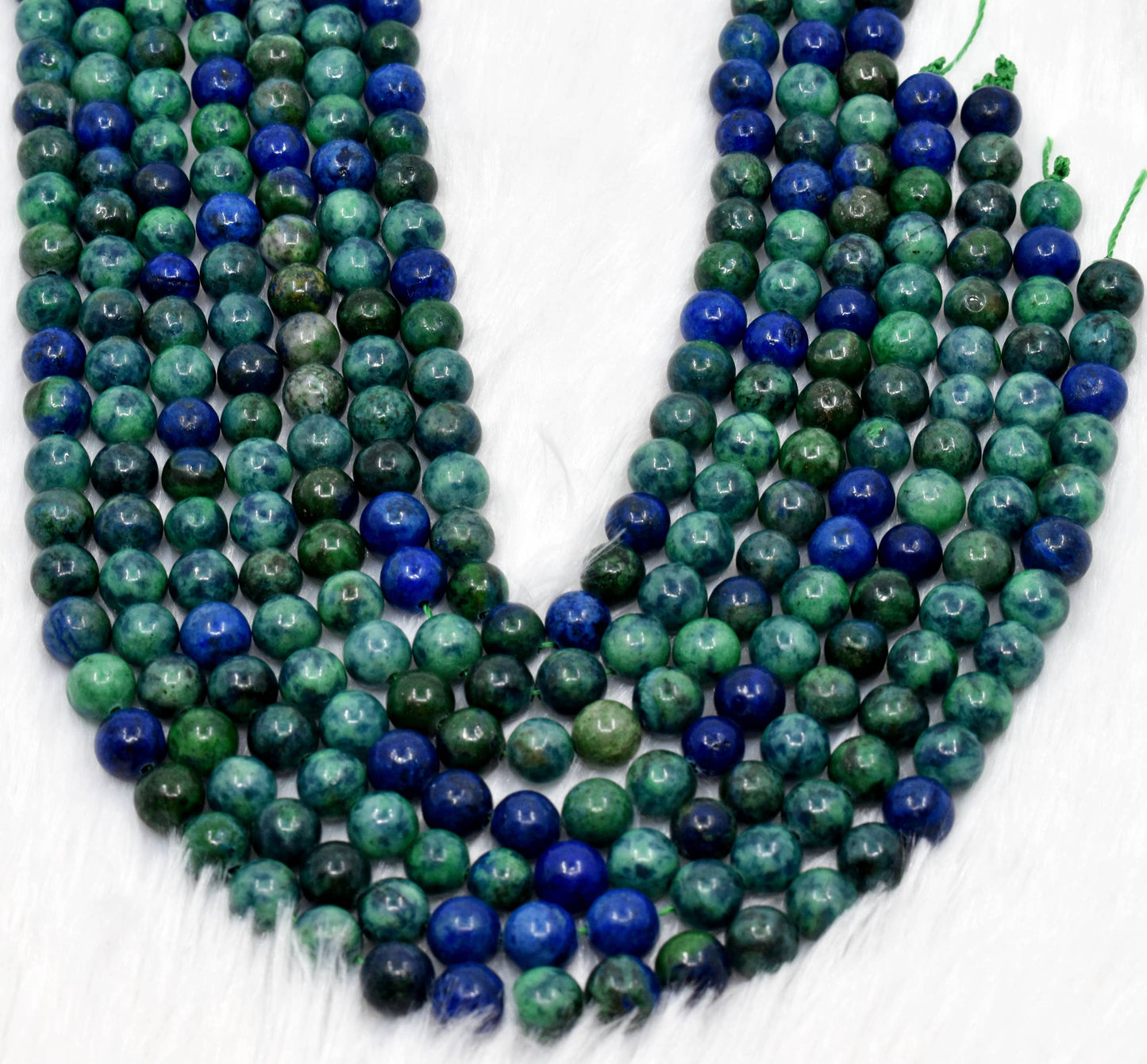 Crystal Jewelry Beads | Azurite Malachite | Gemstone Beads: 4mm