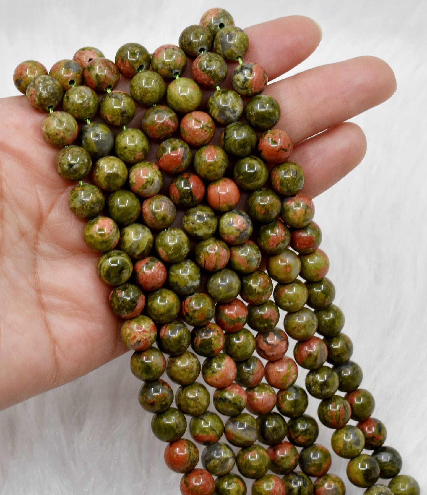 Crystal Jewelry Beads | Unakite | Healing Gemstone Beads: 4mm