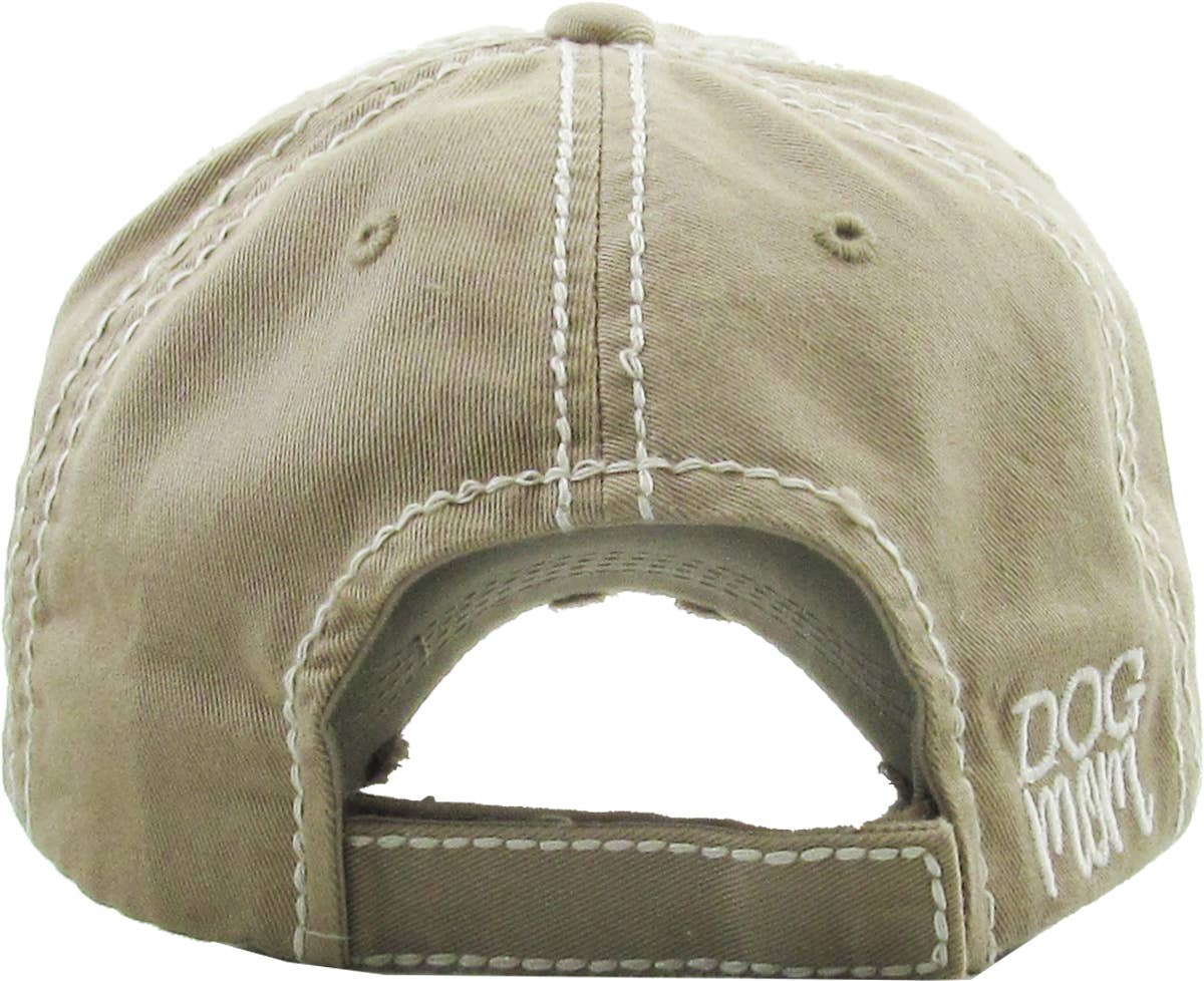 DOG MOM WASHED VINTAGE BALLCAP: DBL