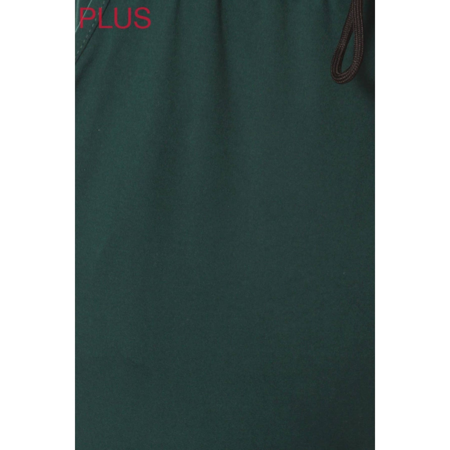 Plus Size Buttery Soft Solid Joggers with Drawstring: Black / 3XL