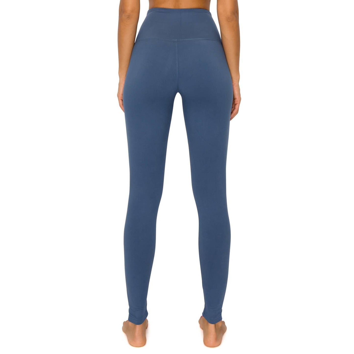 5" Yoga Band Premium Solid Activewear Leggings: Ink Blue / M