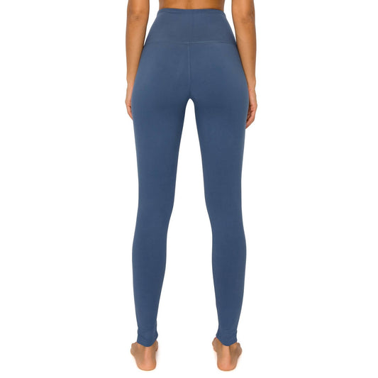 5" Yoga Band Premium Solid Activewear Leggings: Ink Blue / XL