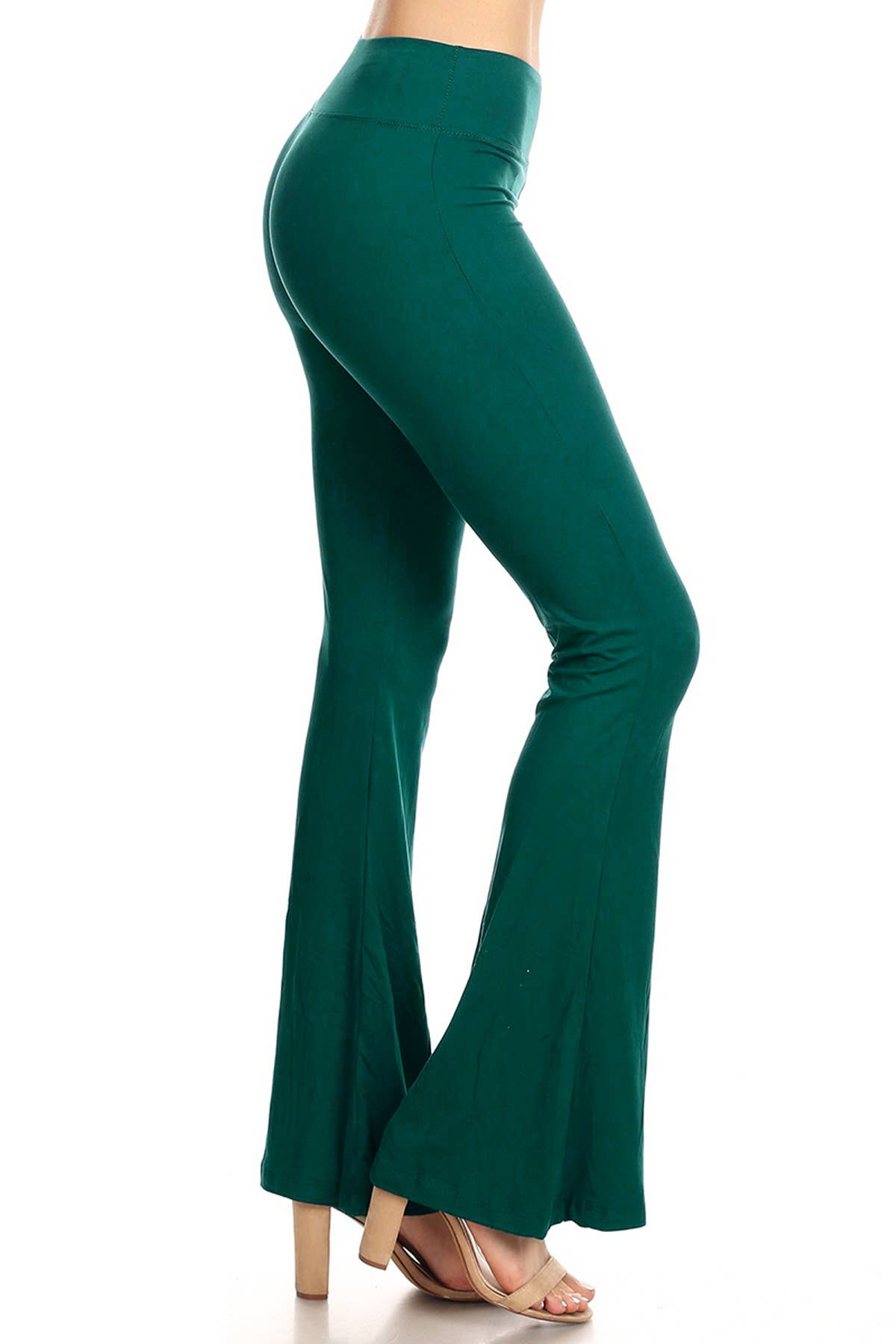 Buttery Soft High Waist Solid Palazzo Pants: Heather Charcoal / L