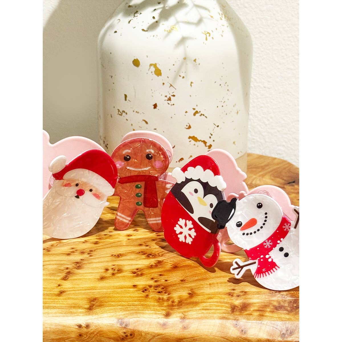 Premium Quality Christmas Theme Hair Claw Clip: MIX COLOR / ONE(12)