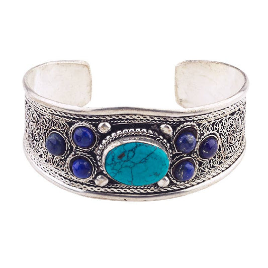 1" Turquoise/Lapis Cuff