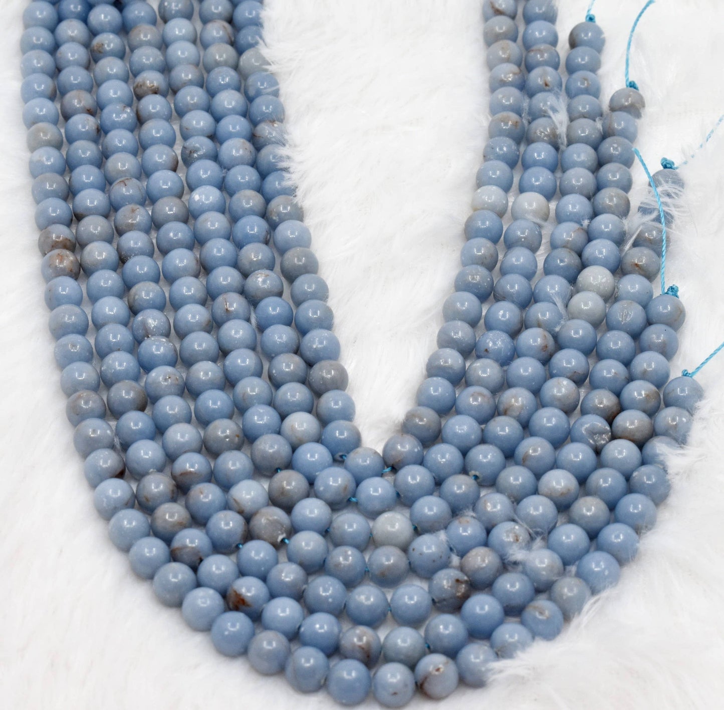 Crystal Jewelry Beads | Angelite | Gemstone Beads: 6mm
