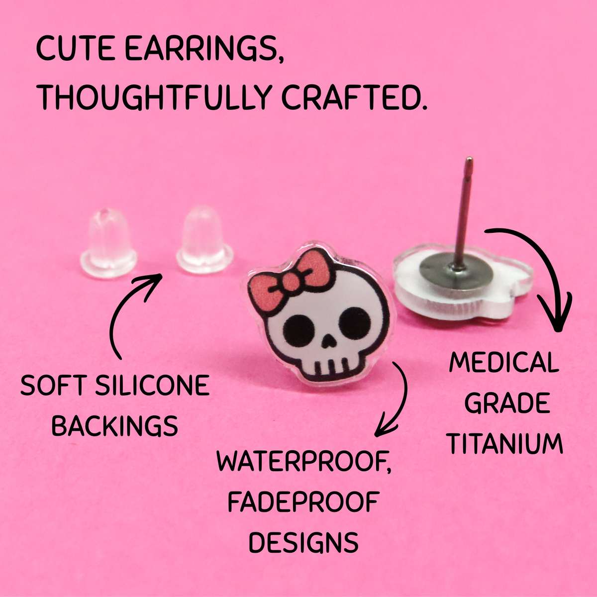 Kawaii Cat Loaf Earrings: Calico cat