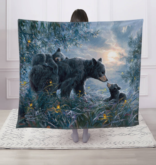 "Time to Rest" 1-Ply Faux Fur Everyday Designer Blanket